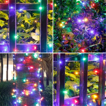 Solarna LED Niz Luči Božič luči Garland 50/100 LED Pravljice Luči Z Baterijo Prostem Vrt Stranka Drevo Poroko Dekor