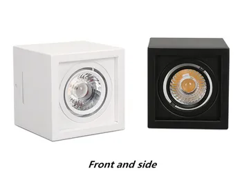 1pcs bela Črna Visoko kakovostno Površinsko Nameščena prilagoditev LED COB zatemniti Svetilke ac85-265V 10W 20 W LED Stropna Svetilka Spot
