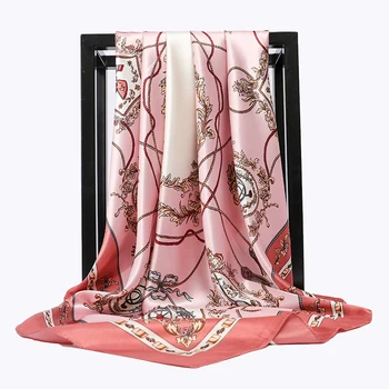 2020 nov slog Pomlad in poletje mehka svila glušnika ženske modni tisk foulard lady Stranka šal Velikih kvadratnih dobro obloge hidžab