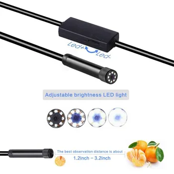 WIFI Endoskop Kamera HD 1200P 1-10M Mini Nepremočljiva Trde Žice, Brezžični 8 mm 8 LED Borescope Kamera za Android PC IOS Endoskop