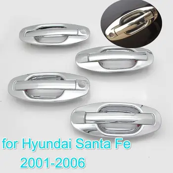 FUNDUOO Za Hyundai Santa Fe 2001 2002 2003 2004 2005 2006 Nove ABS Chrome Vrat Ročaj Zajema trim + Pokal Skledo Nalepka