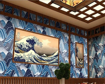 Beibehang 3d zidana Japonski ukiyo-e in Tibera slog bohemian ozadje Spalnica restavracija ozadje ozadje za otroke sobe