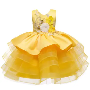 Pozimi obleko dekle Otrok princesa obleko vroče prodaje dekleta multi-layer cake očesa puhasto vestidos uspešnosti oblačila
