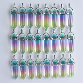 Nova Moda stekla raznobarvno steber Točke čar obeski za nakit, obeski, zaradi česar 24pcs/veliko Debelo brezplačna dostava