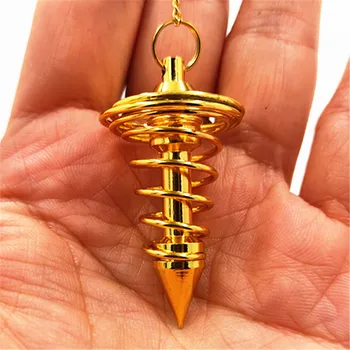 SL pendulums za dowsing reiki nihalo obesek Naravnega Kamna Amulet Zdravljenje Piramida duhovno Baker kovinski Čare Čakro Amulet