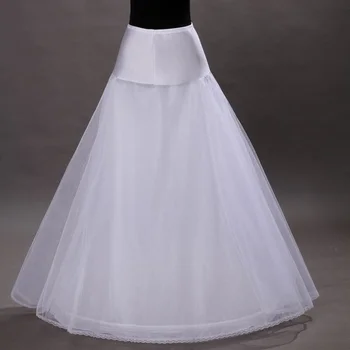 Odrasle Visoko Kakovostna Linija Št Hoop Dolžina Tal Poročne Poročno Obleko Crinoline Petticoat Petticoat Poročni Dodatki