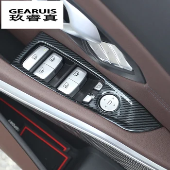 Avto Styling notranje zadeve Gumbi plošča okvir Dekoracijo Zajema Trim Nalepke Za BMW Serije 3 G20 G28 Ogljikovih vlaken Auto Dodatki