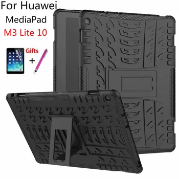 Shockproof Težka primeru Za Huawei MediaPad M3 Lite 10 Primerih Silikonski in PC Oklep Kritje za M3 Lite 10 BAH-W09/AL00 10.1