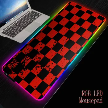 Povzetek Rdeča Osvetlitev Mousepad Igralec LED RGB Iger na srečo Veliko Mouse Pad Najboljše Prenosni Pc Dodatki Tipkovnice Desk Preproge XXL