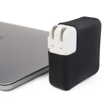 Besegad Silikonski Polnilnik Zaščitnik Primeru Zajema Rokavi za Apple MacBook, Mac Book Pro Retina 15inch Prenosni Adapter Coque