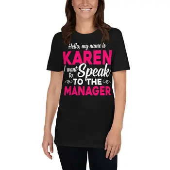 Moje Ime Je Karen Želim, Da Govorijo, Da Je Manager Karen Halloween Kostum Majica S Kratkimi Rokavi