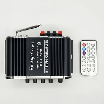 4.0 Kanal Bluetooth Stereo HI-fi Ojačevalec Podporo 6,5 mm Mic za Domači Kino S 12V5A Power & AV Kabel USB, SD FM Karaoke Amp