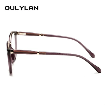 Oulylan Okrogle Očala Okvirji Ženske Moški Elegantna Anti Modra Svetloba Optičnih Očal Okvir Ženske Gaming Računalnik Ponaredek Očala Očala