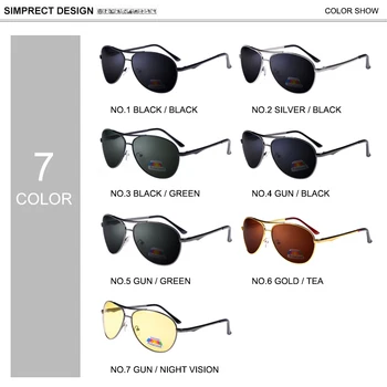 SIMPRECT Pilotni Polarizirana sončna Očala Moških 2021 UV400 Visoke Kakovosti Retro Vintage sončna Očala sončna Očala Za Moške Voznika Oculos