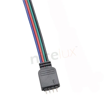 5pcs/lot 4 Pin RGB LED Trakovi Priključek Žice Moški Priključek Kabla za 10 mm 3528 5050 SMD Non-Vodotesen RGB LED Trak Svetlobe