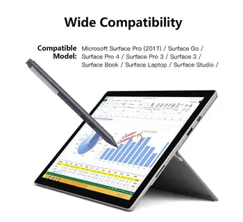 MoKo za Microsoft Surface Pero,Aktivno Pisalo s 1024 Tlak Občutljivost Podporo 240 Dni Pripravljenosti 600hrs za Surface Pro 7