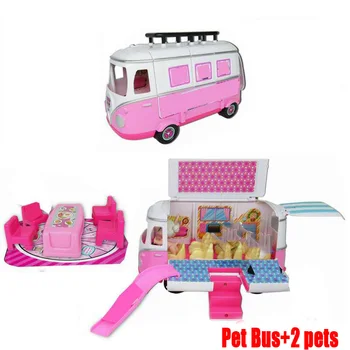 2019 NOVO lols lutka z jjeza avtobus igrača za Igranje House in 2 pets lols lutke igrače, figurice dekle igrače darilo za otroke