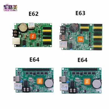 Huidu HD-E62 HD-E63 HD-E64 LED zaslon upravljavca enotnega&dvojno barvo P6 P10 led prijavite nadzor kartico dela s polno barvo modul