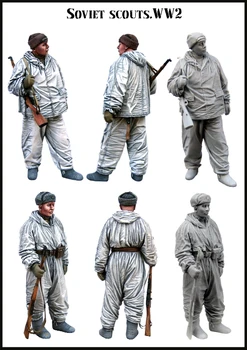 1/35, Sovjetska Skavti WW2, Smole Model Vojak GK, Svetovne Vojne vojaške teme, Nesestavljeni in unpainted kit