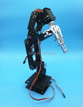 1set DIY 6 DOF 3D-Vrtenje Kovin Mehanska Robot Manipulator Roko Komplet Za Smart Avto Arduino Dele Robota Učno Platformo