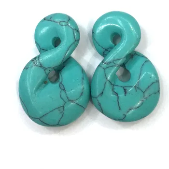 Trendy Naravnega Kamna Agates Obesek Quartz Crystal Turquoises Priključek čarobne gumbe Za Nakit, Izdelava DIY Ogrlica Darila 1Pcs