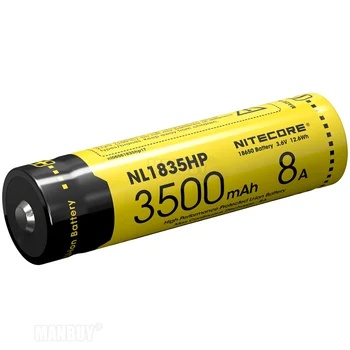 2020 Nitecore NL1835HP Visoko Zmogljivost 18650 3500mAh 3,6 V 12.6 Wh 8A Zaščitene Li-ion Gumb Top Baterija za Visoko Možganov Naprav
