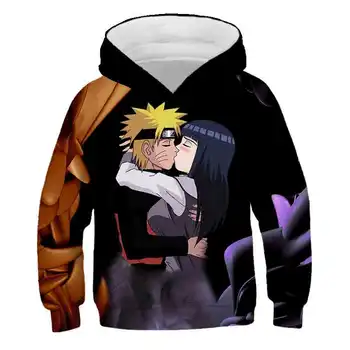 Japonski anime Naruto 2020 jeseni in pozimi fantje blagovne znamke oblačil otrok poliester Puloverji Jopice fant tiskanja otroci majica