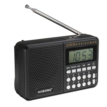 Prenosni Žepi Radio Osebnih Ročni Polno-Band AM FM SW Digitalni MP3 TF U Kartice za Polnjenje USB