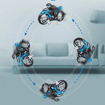 RC Motocikel brnenje juguetes Kopnem In Zraku Dvojni Način Stunt Quadcopter Električni Daljinski upravljalnik helikopter dron Igrače za otroke