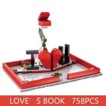 Plesni Kralj Ljubezni 520 Ustvarjalne Igrače Romantično Zgodbo Knjige Stavbe, Bloki, Opeke Otroke Božič Igrače Ljubimec valentinovega Darila