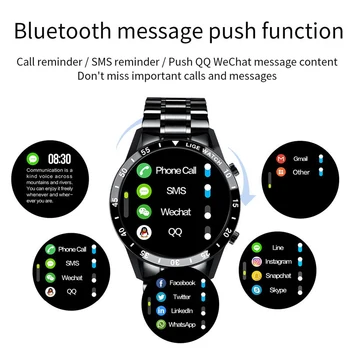 LIGE 2020 Novo Pametno Gledati Moške Polni, Zaslon na Dotik, Športna Fitnes Watch IP68 Vodotesen Bluetooth Za Android ios smartwatch Moški