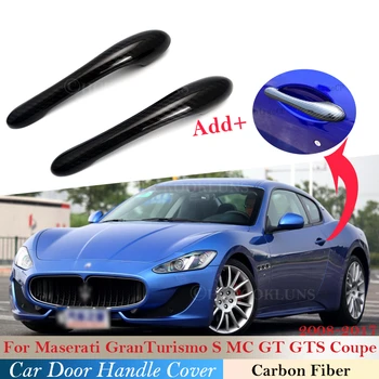 Resnična Ogljikovih Vlaken Auto Zunanji Vrat Ročaj Kritje Za Maserati GranTurismo S MC GT GTS Coupe 2 VRATA 2008~2017 Avto styling