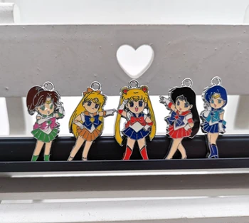 10 Kosov Risank Sailor Moon Kovinski Čare DIY Nakit, Izdelava Obeski Darila H-28