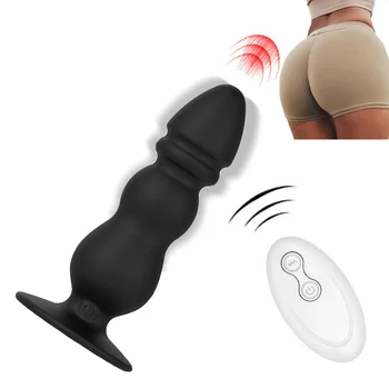 IKOKY Vibrator Analni Čep Z Močno Bedak 10 Hitrost Butt Plug Prostate Massager Sex Igrače za Ženske, Moške G-spot Stimulator