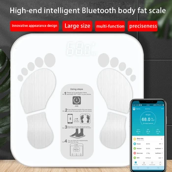 Bluetooth Lestvice Tla, Telesne Teže, Obsega Kopalnico Smart Backlit LED Zaslon Obsega Telesne Teže, Telesne Maščobe, Vode, Mišične Mase ITM