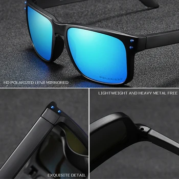 Nov Šport Moških Polarizirana zonnebril mannen Kvadratnih sončna Očala Ženske Očala 2019 Z UV400 Primeru, 7 Barv KDEAM sončna Očala