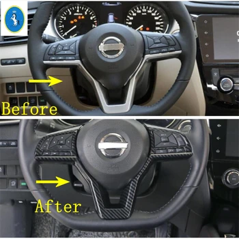 Yimaautotrims Auto Accessory Volan Gumb Okvir Zajema Komplet Primerni Za Nissan Altima / Teana 2019 2020 ABS Ogljikovih Vlaken Videz