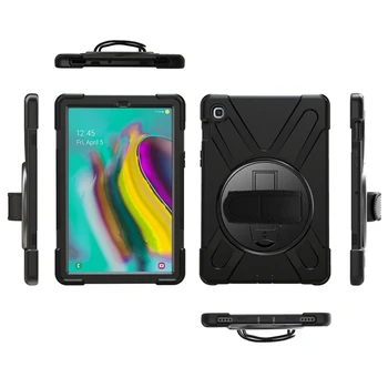 Težka Shockproof Ohišje za Samsung Galaxy Tab S5E 10.5 Palčni s 360-Stopinjski Zasuk Stoji, z Roko& Ramenski Trak SM-T7