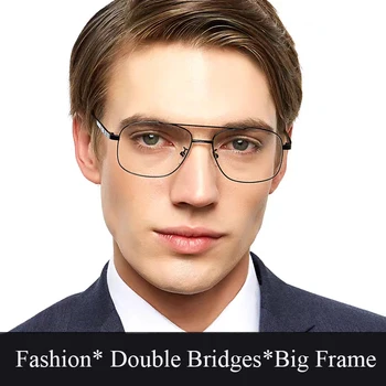 BCLEAR 2020 Letnik Velik Okvir Spektakel Očala Človek Dvojno Most Retro Očala Optičnih Očal Okvir Moda Moška Očala