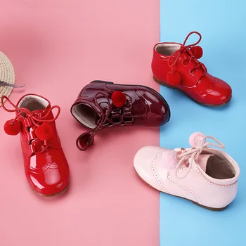 Princesa Pravega Usnja Čevlji Dekle Čevlji Lovely Baby Toddler 2020 Jeseni, Pozimi Toplo Otroci športni Copati Otroci škornji baby Girl