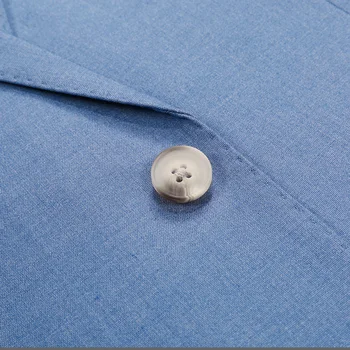 Obleko moških smart casual moški barve s svetlo modre hlače moški obleko slim fit za poroko blazer + hlače beloprsi singl 2 kosov set