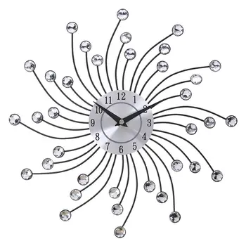33 cm stare kovinske crystal stenska ura luksuzni diamond 3d velike moderne stenske ure design vozlišče doma dekor