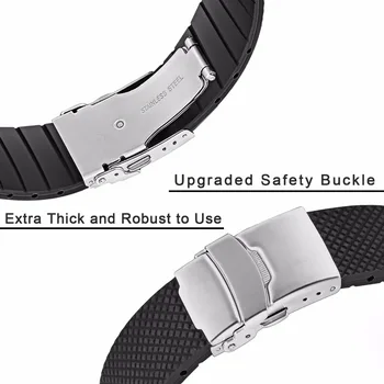 Prave Gume Watchband 20 mm 22 mm za Samsung Galaxy Watch 42mm 46mm SM-R810/R800 Hitro Sprostitev Band Smolo Trak Zapestja