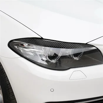 2PCS Nalepke Ogljikovih Vlaken Smerniki Obrvi, Veke, Trim Oči Pokrov Pokrov Dekoracijo za BMW 2011-2017 F10 F18 serije 5