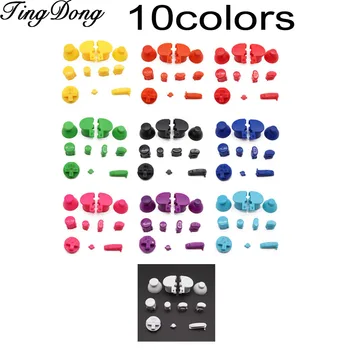 10sets/lotY X A B kristalno barve Za Gamecube Krmilnik Mod Pisane Skupaj gumb set z Thumbsticks za N GC gumb set