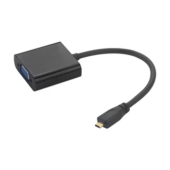 Micro-HDMI na VGA Adapter Kabel 1080P Video Pretvornik z o Jack, USB in Napajalni Kabel za Fotoaparat Raspberry Pi 4