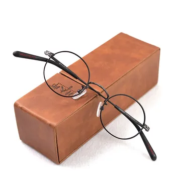 Vintage Kovinski Krog Moških Optična Očala Okvirji Retro Ročno ovalne Očala Clear Leče za Očala, Za Ženske leče na recept
