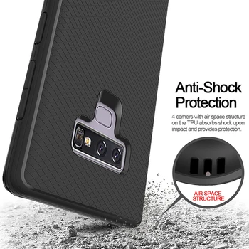 TOIKO Moških Poslovnih Geometrijo Vzorec Vpliv zaščitni Pokrovček za Samsung Galaxy Note 9 Mehko TPU Shockproof Telefon Dodatki Primeru