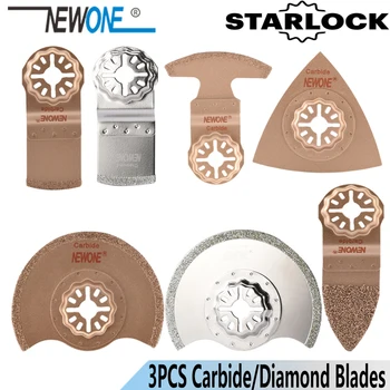 NEWONE 3pcs Starlock Karbida/Diamond Oscilacijsko Orodje, Žage Renovator Brivnik videl Multi-orodje, Žage za Ploščice, Betona