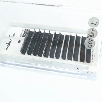 Nov Slog CLASSIC trepalnico L Curl 12Rows/Primeru 8-14 mm Zmešamo V Eni Pladenj Glasnost Trepalnico Mink Naravnih Mink Posamezno Trepalnico Razširitev